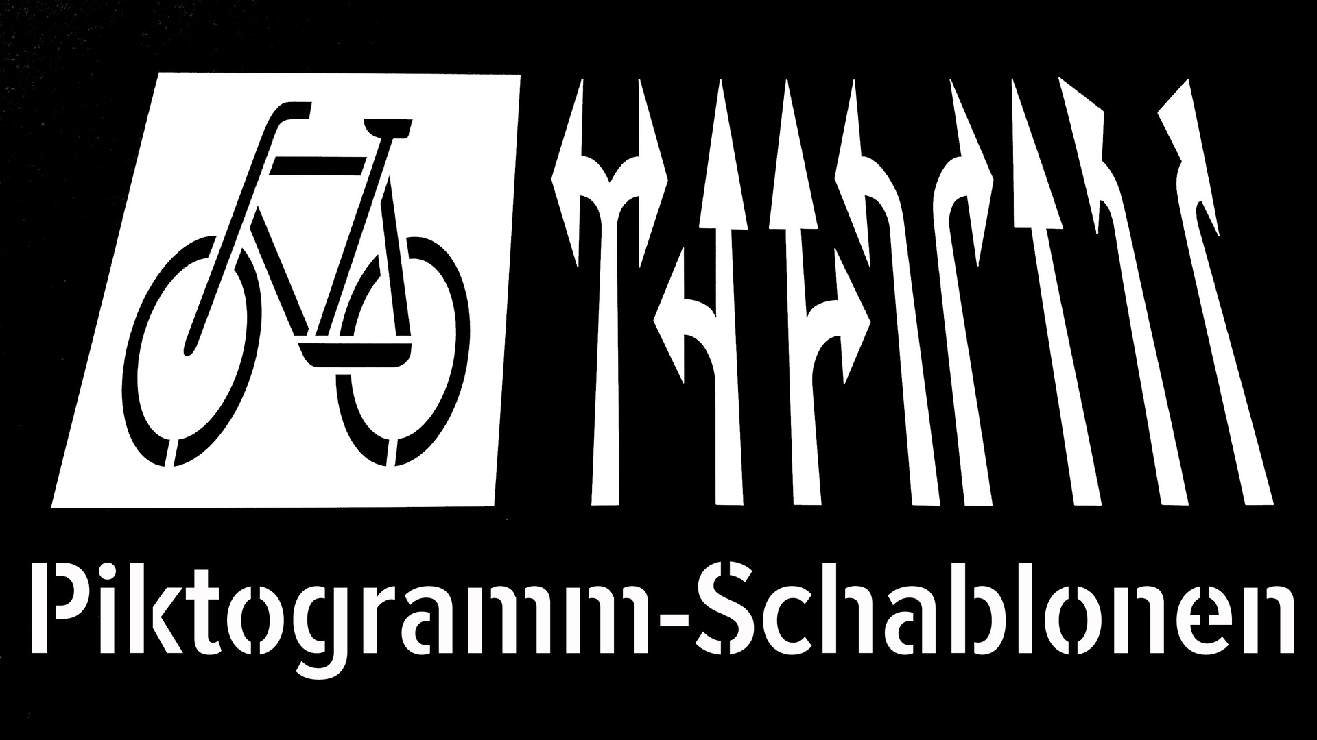 Fahrrad Schablone Zur Radweg Kennzeichnung