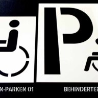 Schablone Behinderten Parkplatz