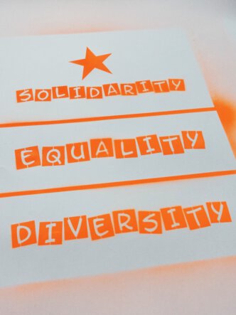 Text-Logo Schablone Diversity 02 Menu